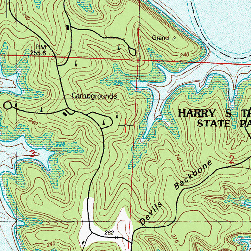 Topographic Map of Corn Hill School (historical), MO