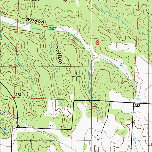 Topographic Map of Orr School (historical), MO