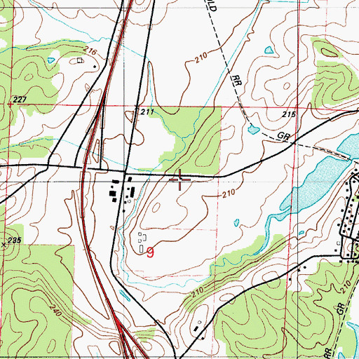 Topographic Map of Allen School (historical), MO