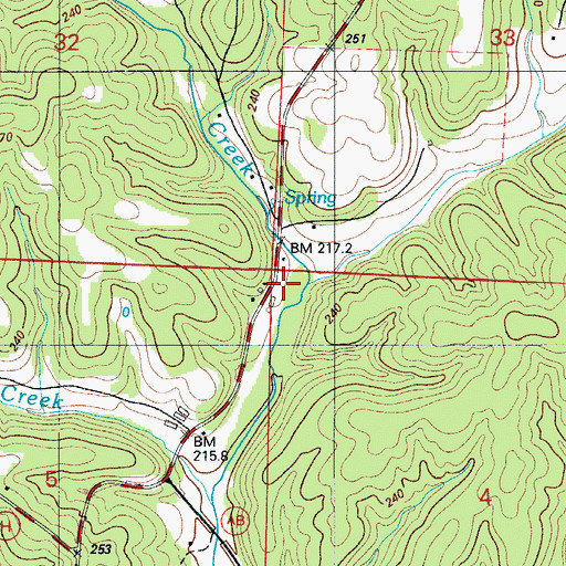 Topographic Map of Walnut Valley School (historical), MO