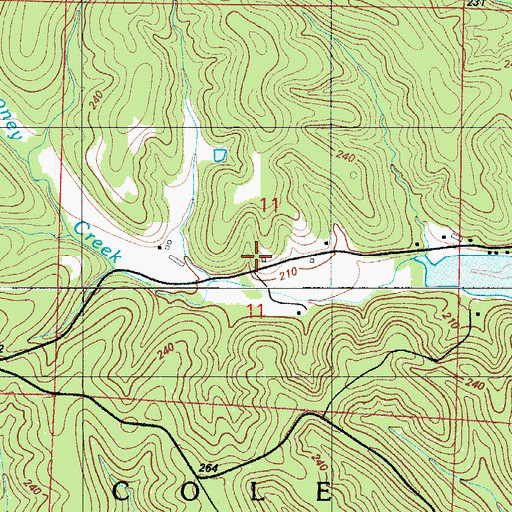 Topographic Map of Rock Ridge School (historical), MO