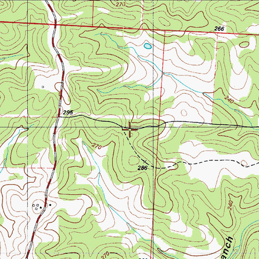 Topographic Map of Rock Spring School (historical), MO