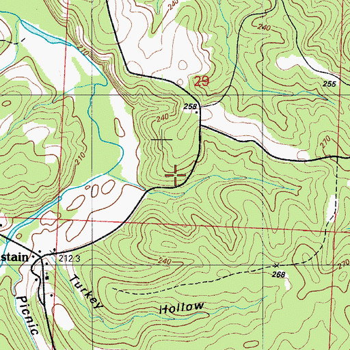 Topographic Map of Haistain School (historical), MO