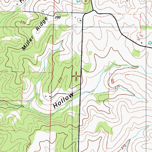 Topographic Map of Globe School (historical), MO