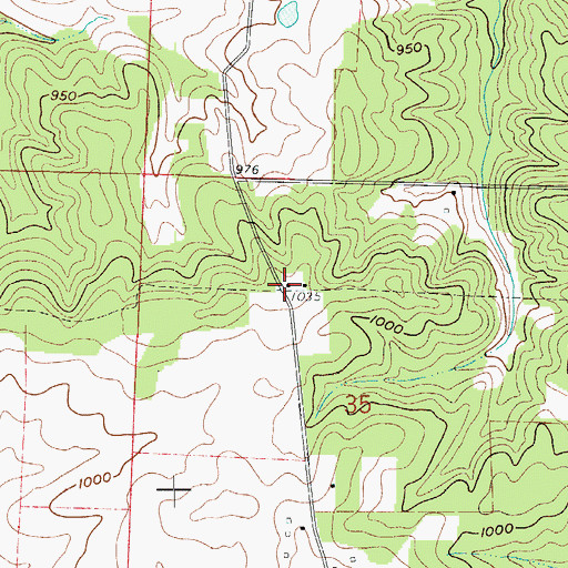 Topographic Map of Davis School (historical), MO