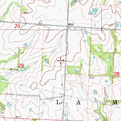 Topographic Map of Allen School (historical), MO