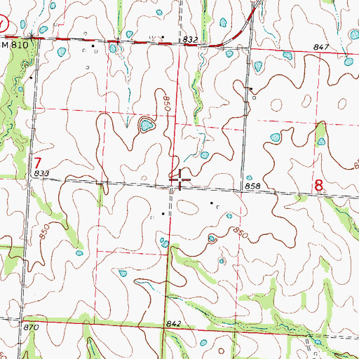 Topographic Map of Bethel School (historical), MO