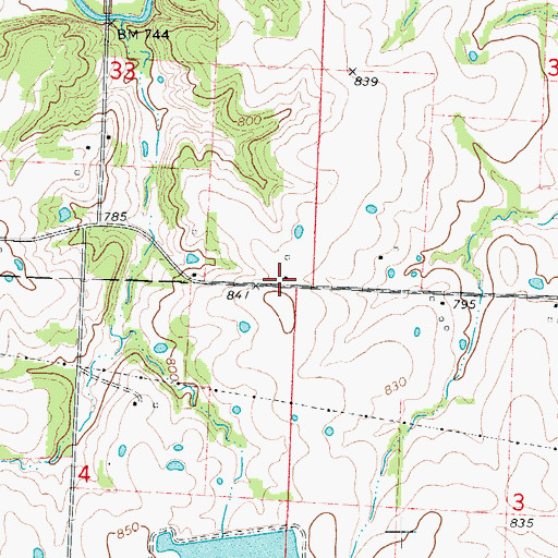 Topographic Map of Brown School (historical), MO