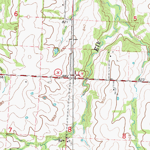 Topographic Map of Van Natta School (historical), MO
