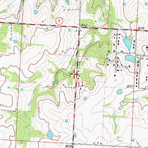 Topographic Map of Quisenberry School (historical), MO