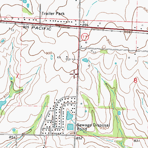 Topographic Map of Maplewood School (historical), MO