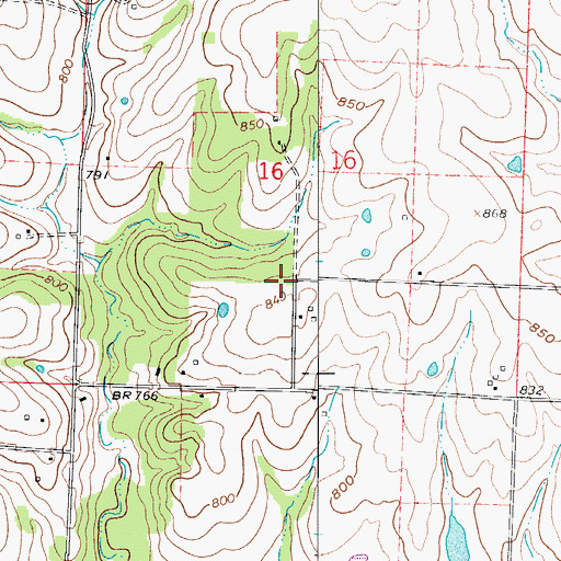 Topographic Map of White School (historical), MO