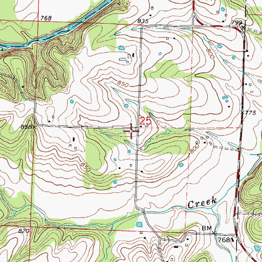 Topographic Map of Mosby School (historical), MO