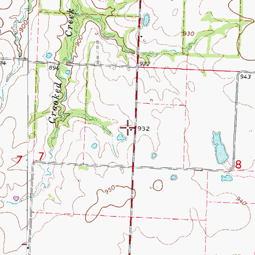 Topographic Map of Hope Dale School (historical), MO