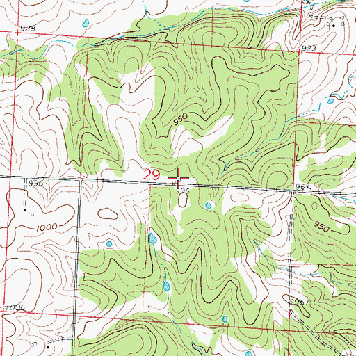 Topographic Map of Pacific School (historical), MO