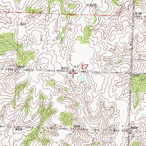 Topographic Map of Bunker Hill School (historical), MO