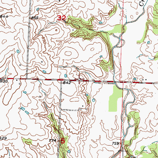 Topographic Map of Compromise School (historical), MO