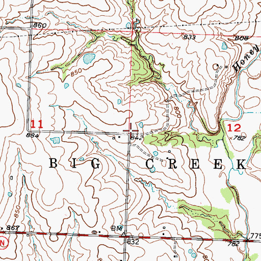 Topographic Map of Agricola School (historical), MO