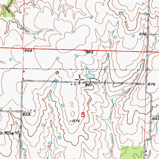 Topographic Map of Dunham School (historical), MO