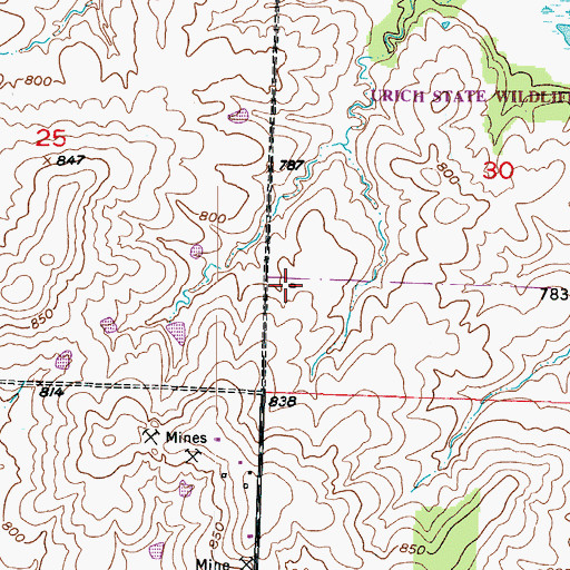 Topographic Map of Cornett School (historical), MO