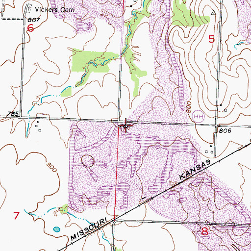 Topographic Map of Farmers Institute (historical), MO