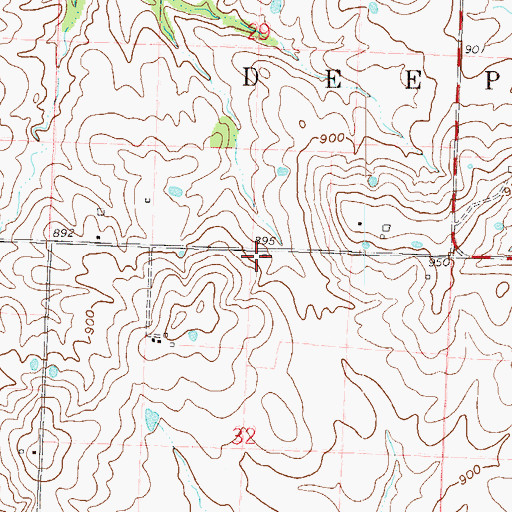 Topographic Map of Browning School (historical), MO