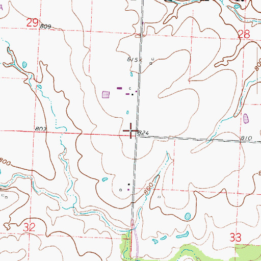 Topographic Map of Lookout School (historical), MO