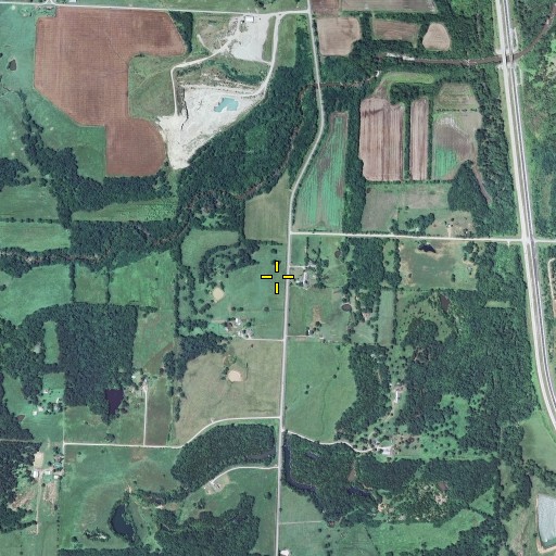 Aerial/Satellite Image of Tranquility School (historical), MO