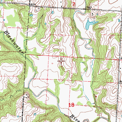 Topographic Map of Highland School (historical), MO