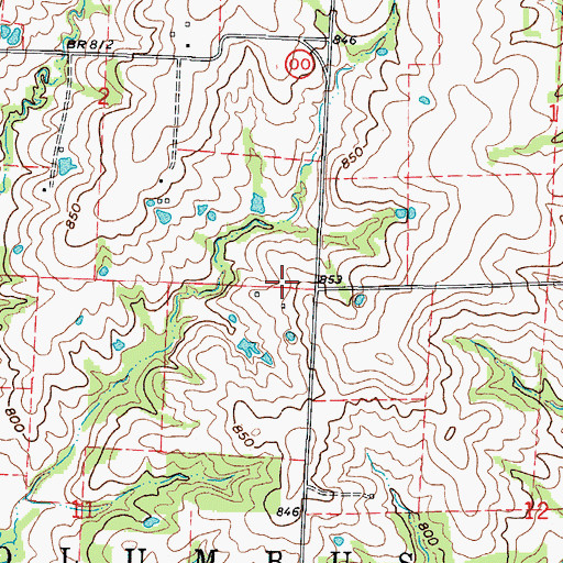 Topographic Map of McCoy School (historical), MO