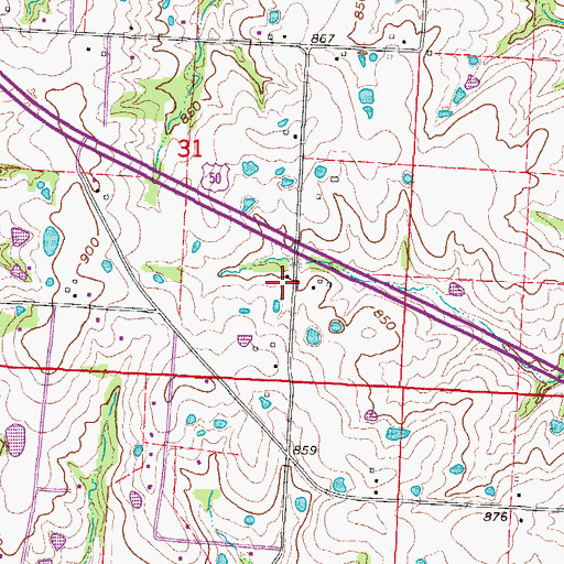 Topographic Map of Preuss School (historical), MO