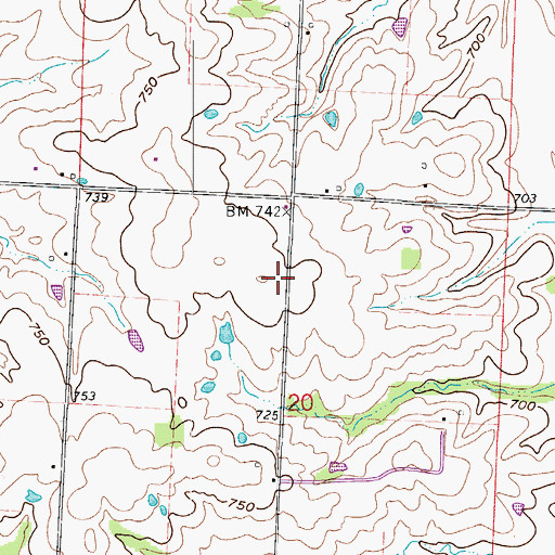 Topographic Map of Maple Grove School (historical), MO