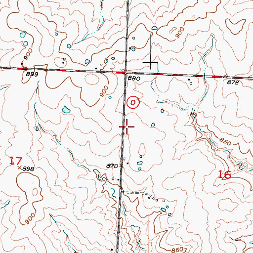 Topographic Map of King School (historical), MO