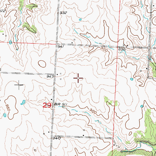 Topographic Map of Union Point School (historical), MO