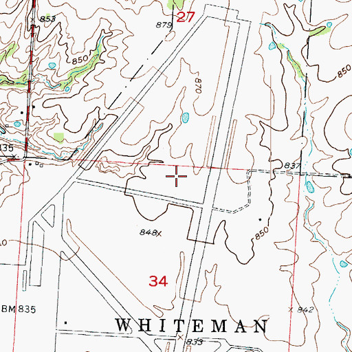 Topographic Map of Woolery School (historical), MO