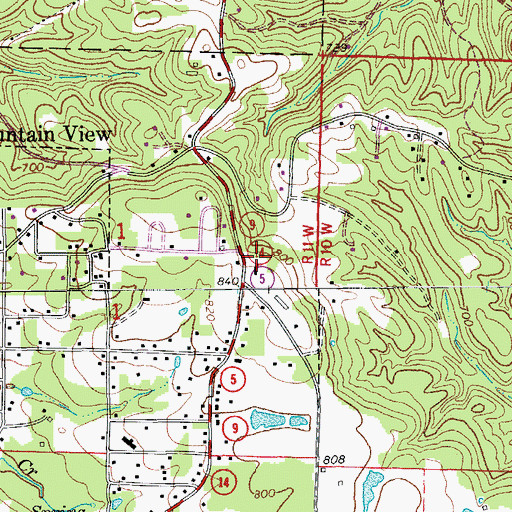 Topographic Map of Sylamore Ranger District Office, AR