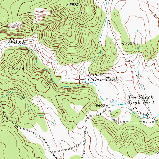 Topographic Map of Lower Camp Tank, AZ