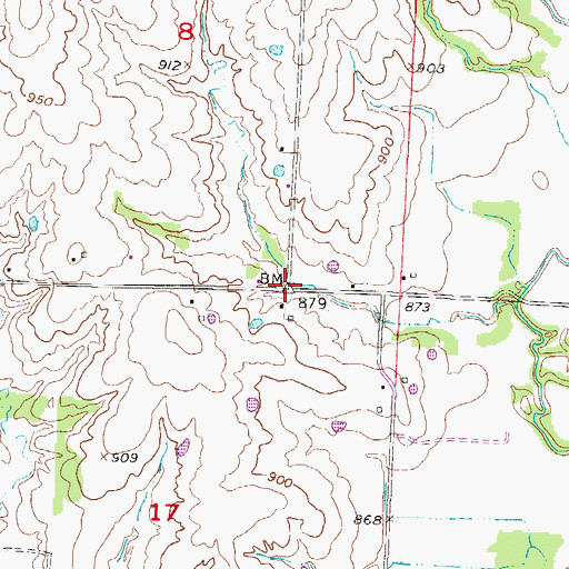 Topographic Map of Skaggs Post Office (historical), MO