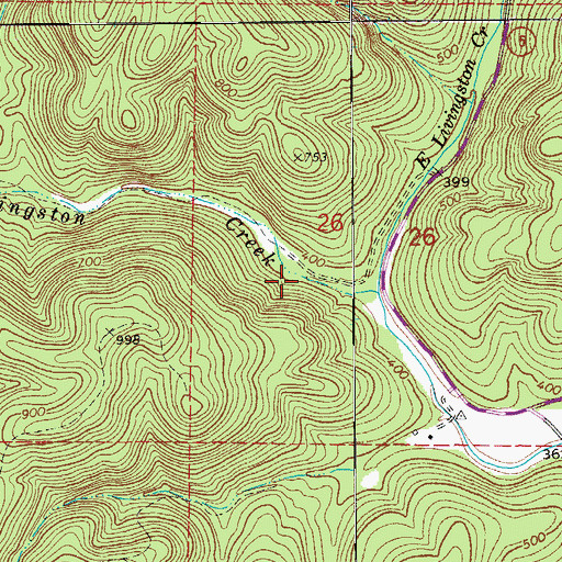 Topographic Map of Partee Spring, AR