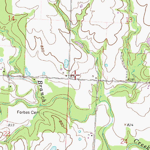 Topographic Map of Vinton (historical), MO