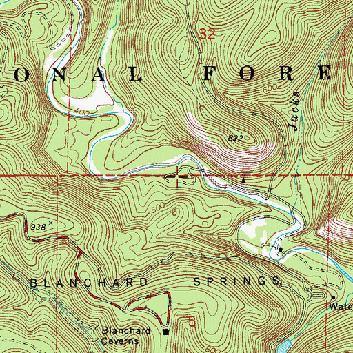Topographic Map of North Sylamore Campground, AR