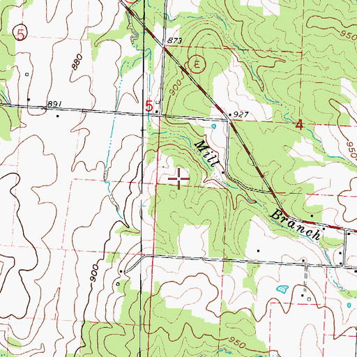 Topographic Map of Montevallo Academy (historical), MO