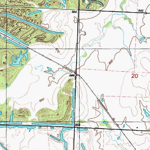 Topographic Map of Last Chance, MO