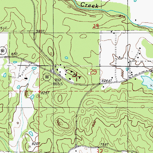 Topographic Map of Oden Ranger Station, AR