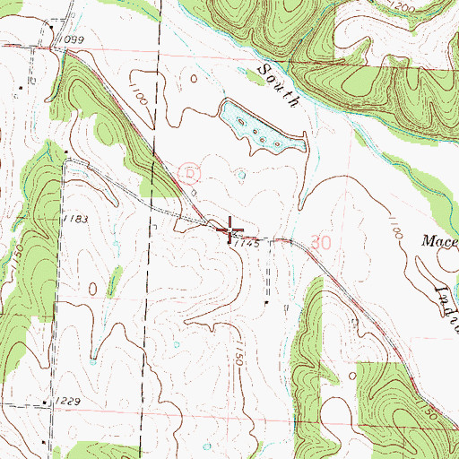 Topographic Map of Kent, MO