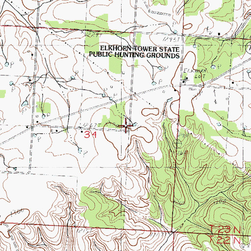 Topographic Map of Moral, MO