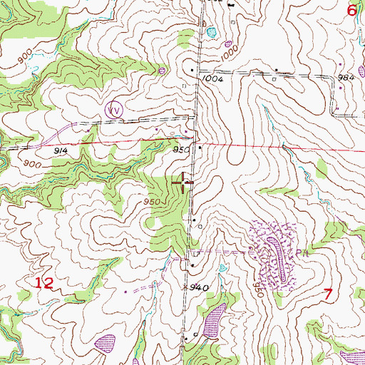 Topographic Map of Rockhill School (historical), MO