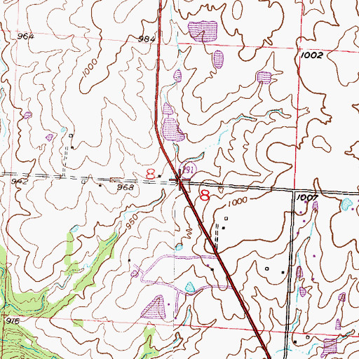 Topographic Map of Knight School (historical), MO