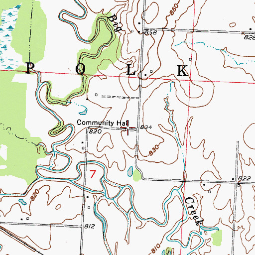 Topographic Map of Daugherty School (historical), MO