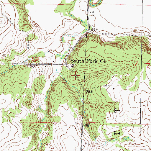 Topographic Map of Liberty School (historical), MO